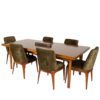 L-PLAIN WOODEN TOP TABLE WITH L-CURVY DINING CHAIRS - Image 2